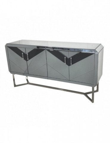 Avanos dressoir Spiegel Grijs - Goud