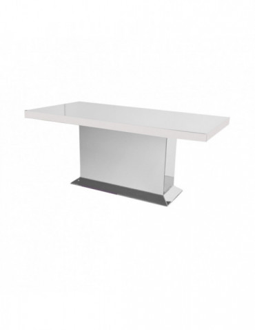 AJLA Eettafel Wit Spiegelglas 180x100