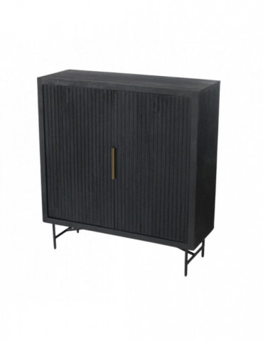 Wandkast Taksim Mango hout Zwart