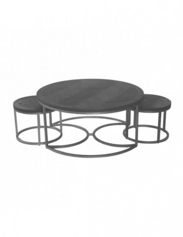 Salontafel Tress Bonito Visgraat Zilver