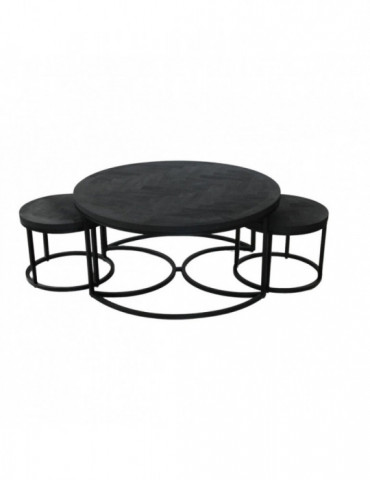 Salontafel Tress Bonito Visgraat Black