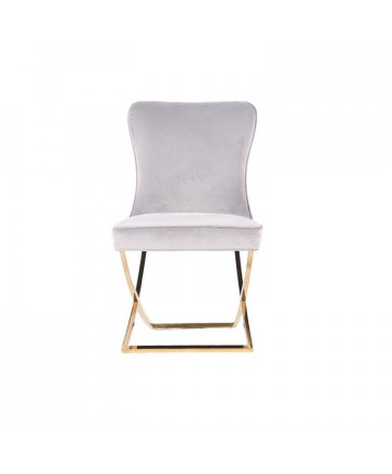 ANDRIA EETKAMERSTOEL GOUD | LICHTGRIJS