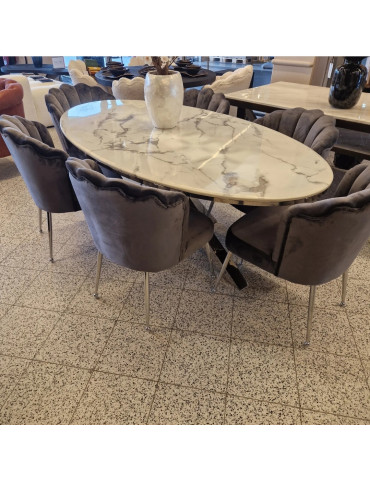 eettafel marmer 200x90