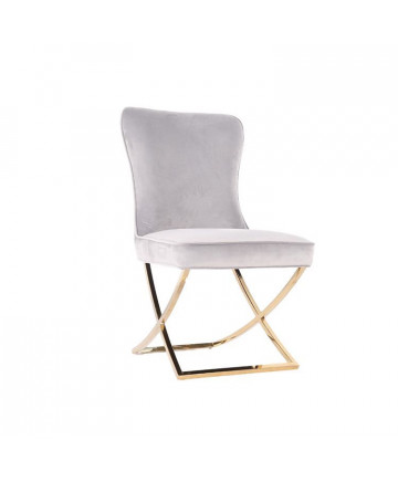 ANDRIA EETKAMERSTOEL GOUD | LICHTGRIJS