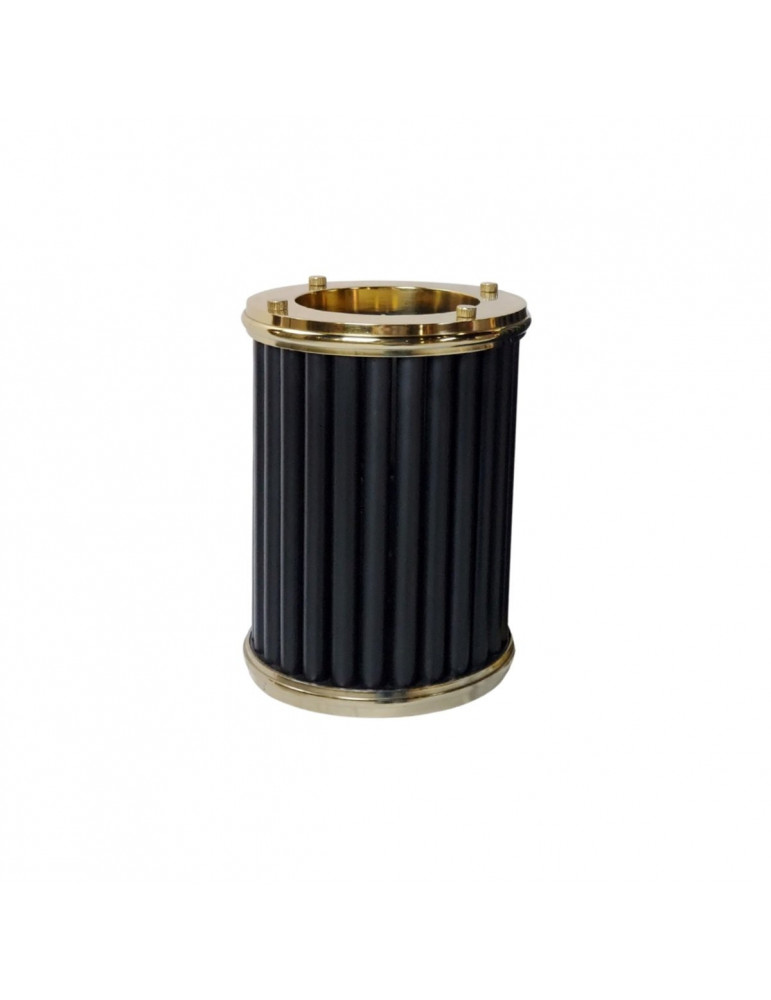 DECORATIE INHH-10014 ORKAAN MET LAMP KLEIN ZWART GOUD