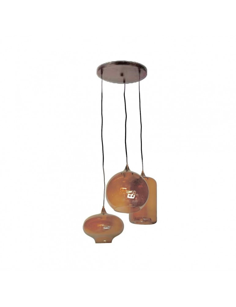 PLAFONDLAMP QL1086 BROWN (3 ORBITS)