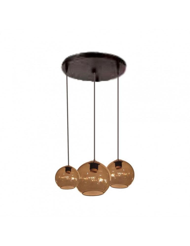 PLAFONDLAMP QL1090 BRUIN SMOKE (3 ORBITS)