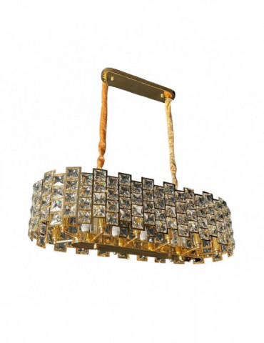 PLAFONDLAMP OVAAL GOUD QL1206