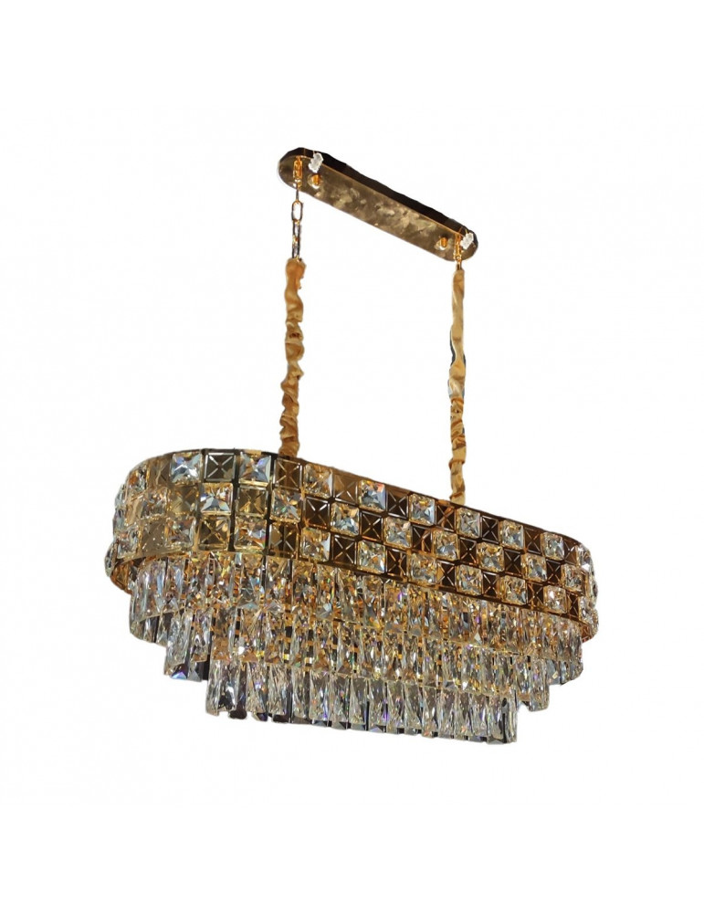 PLAFONDLAMP OVAAL GOUD QL1204