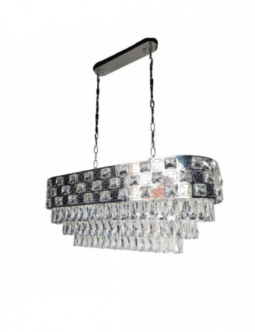 PLAFONDLAMP OVAAL ZILVER QL1202