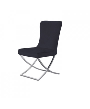 ANDRIA EETKAMERSTOEL ZILVER| ZWART