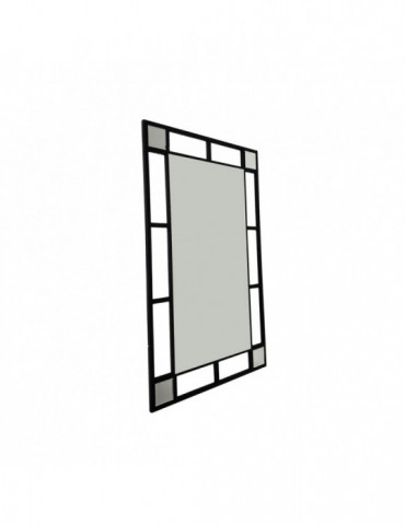 SPIEGEL INDUSTRIAL 130x80 METAL FRAME BLACK