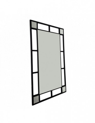 SPIEGEL INDUSTRIAL 180x90 METAL FRAME BLACK
