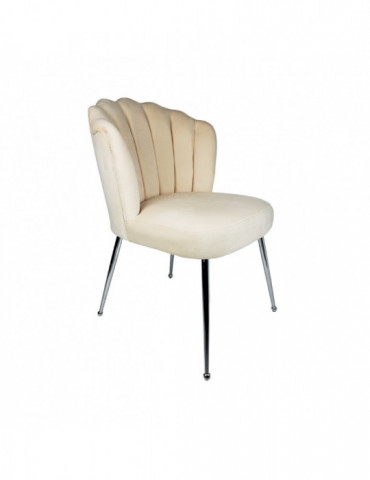 Stoel Papatya Creme/Zilver