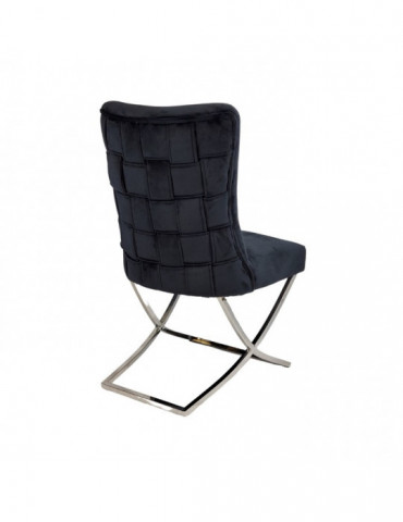 Stoel Rixos Knitting Zwart/Zilver