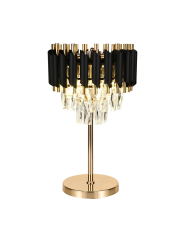 TABLE LAMP QL10624 SH040 BLACK GOLD