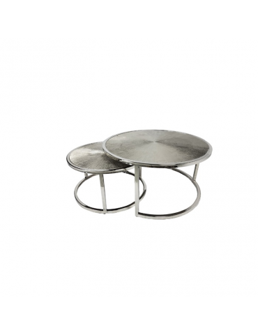 Salon tafel Doblo metal -rond set van 2