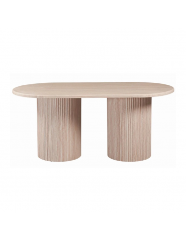 FLINTSTONE DINNING TABLE OVAL MARBLE TOP 180X90