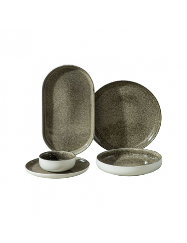 BRICARD PAU DINNER SET | MAT WIT-BRUIN 25-DELIG