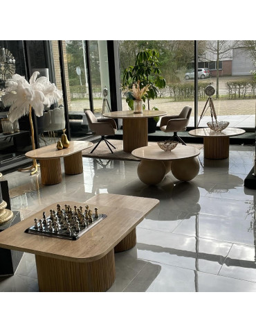 Actie van de week TRAVERTINE eettafel rond