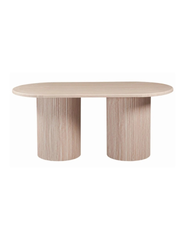 FLINTSTONE DINNING TABLE OVAL MARBLE TOP 180X90