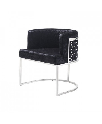 PICENO EETKAMERSTOEL ZILVER | ZWART