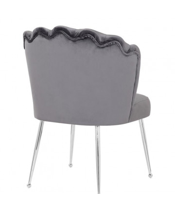 SCHELP EETKAMERSTOEL ZILVER|GRIJS