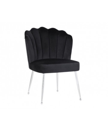 SCHELP EETKAMERSTOEL ZILVER|ZWART