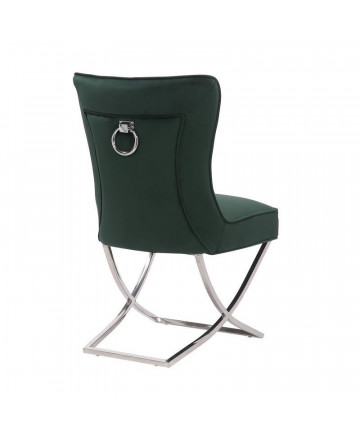 OXFORD EETKAMERSTOEL ZILVER | GROEN