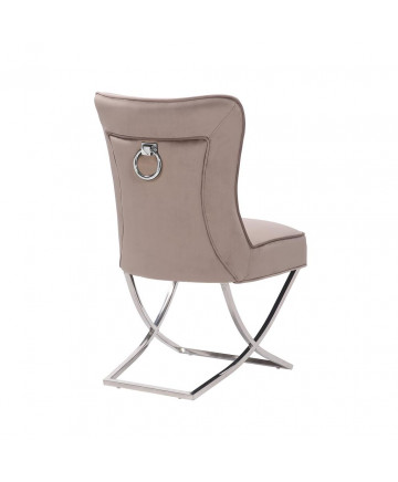 OXFORD EETKAMERSTOEL ZILVER | TAUPE