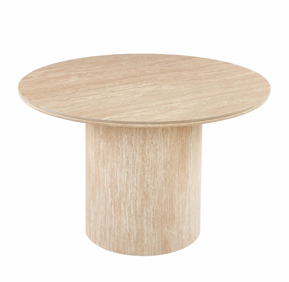 Enzo eettafel | Flintstone keramiek | 120 cm rond
