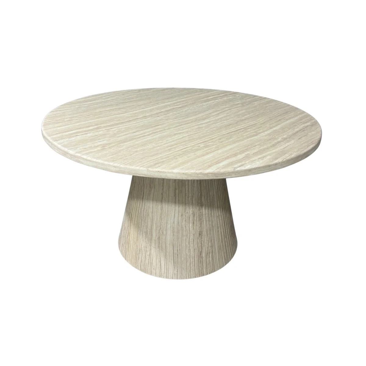 Kimberly eettafel | Flintstone marmerlook | 130 cm rond