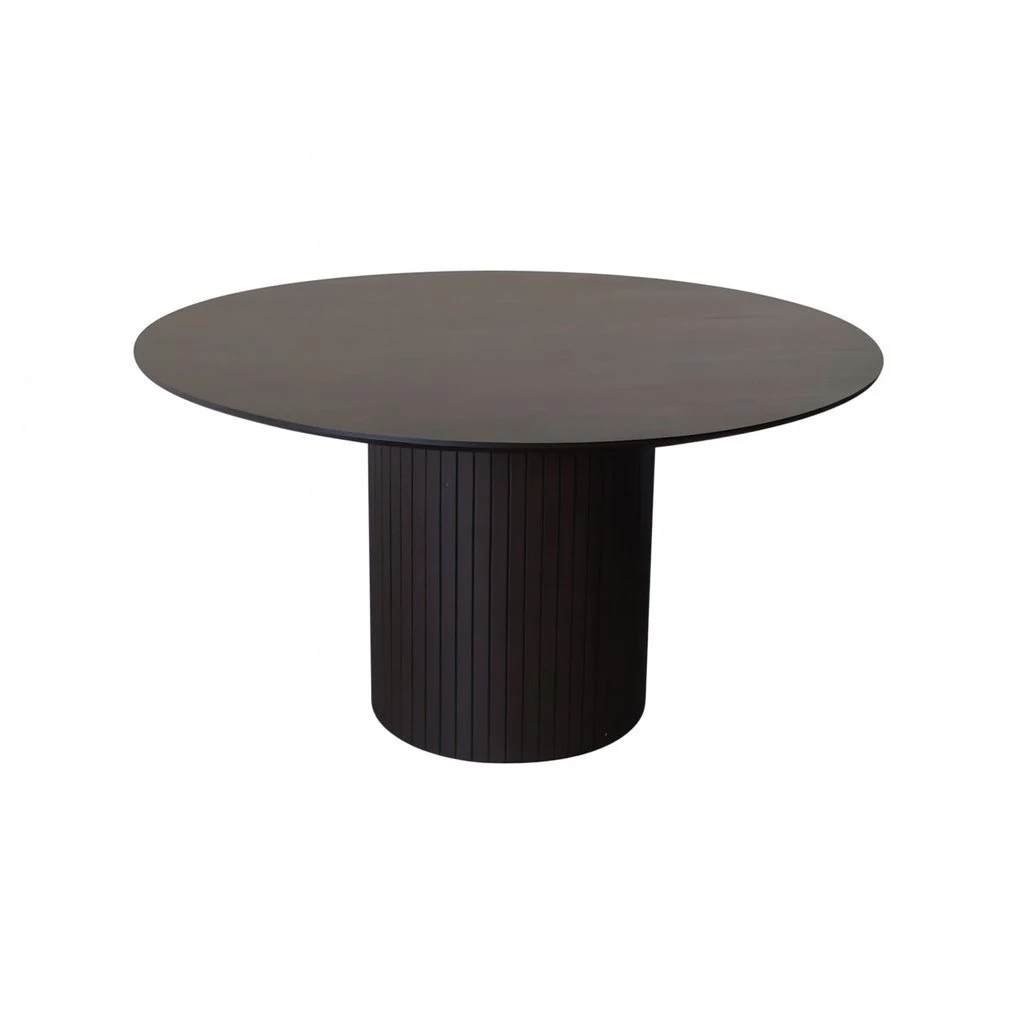 Taurus eettafel | Bruin fineer | 130 cm rond