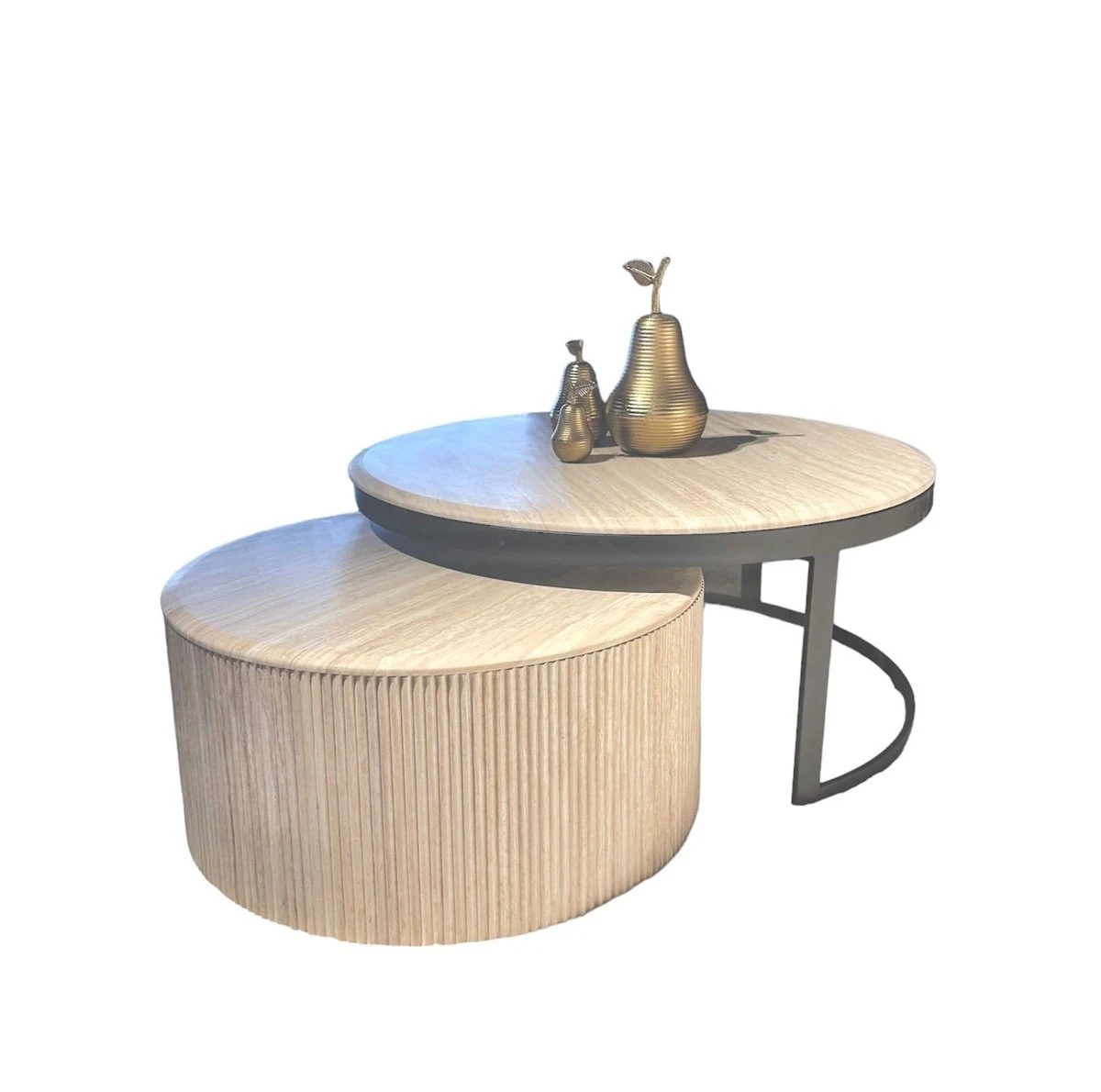 Fox salontafel | Zwart · flintstone marmerlook