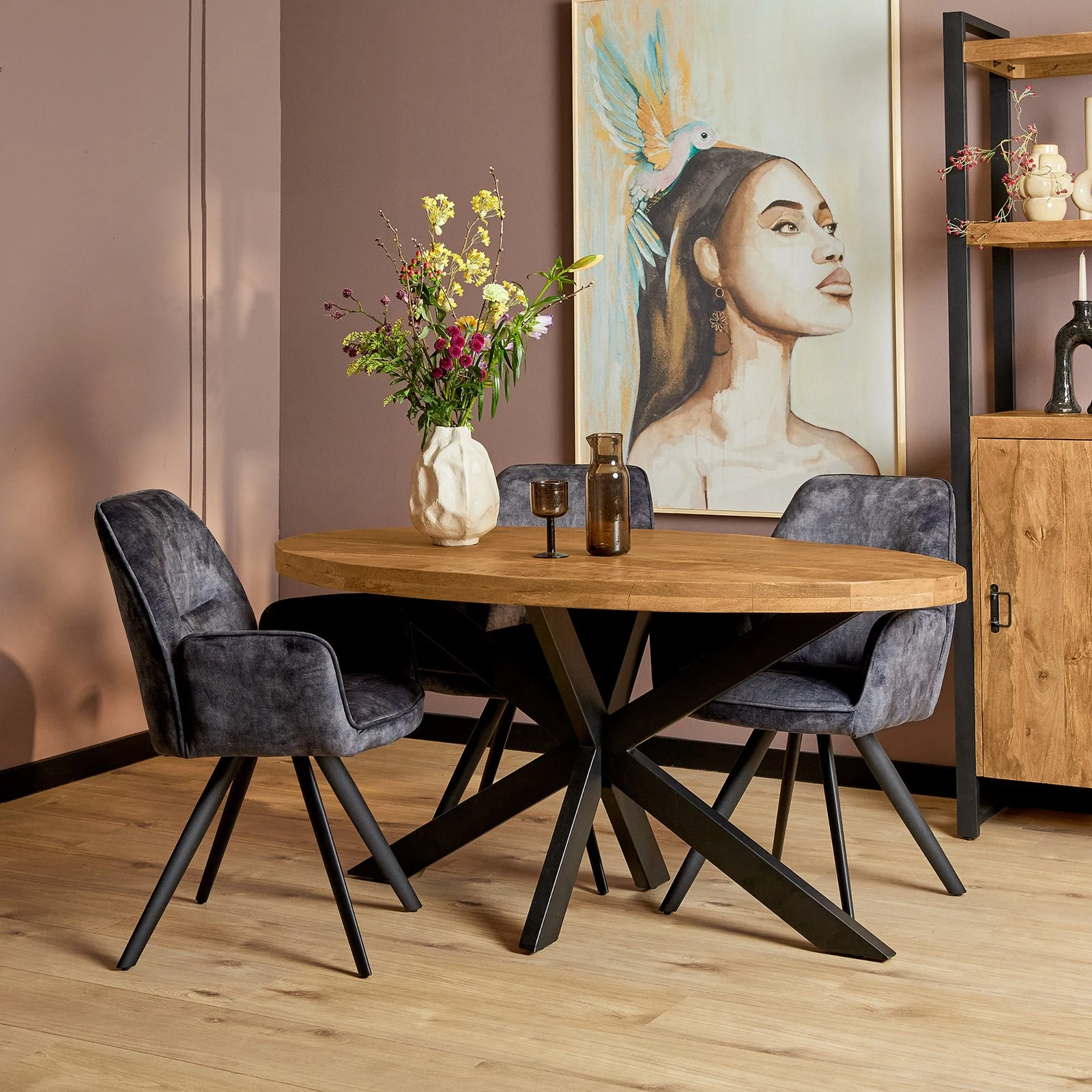 Denver eettafel | Ovaal | Denver | Matrixpoot | 160 cm