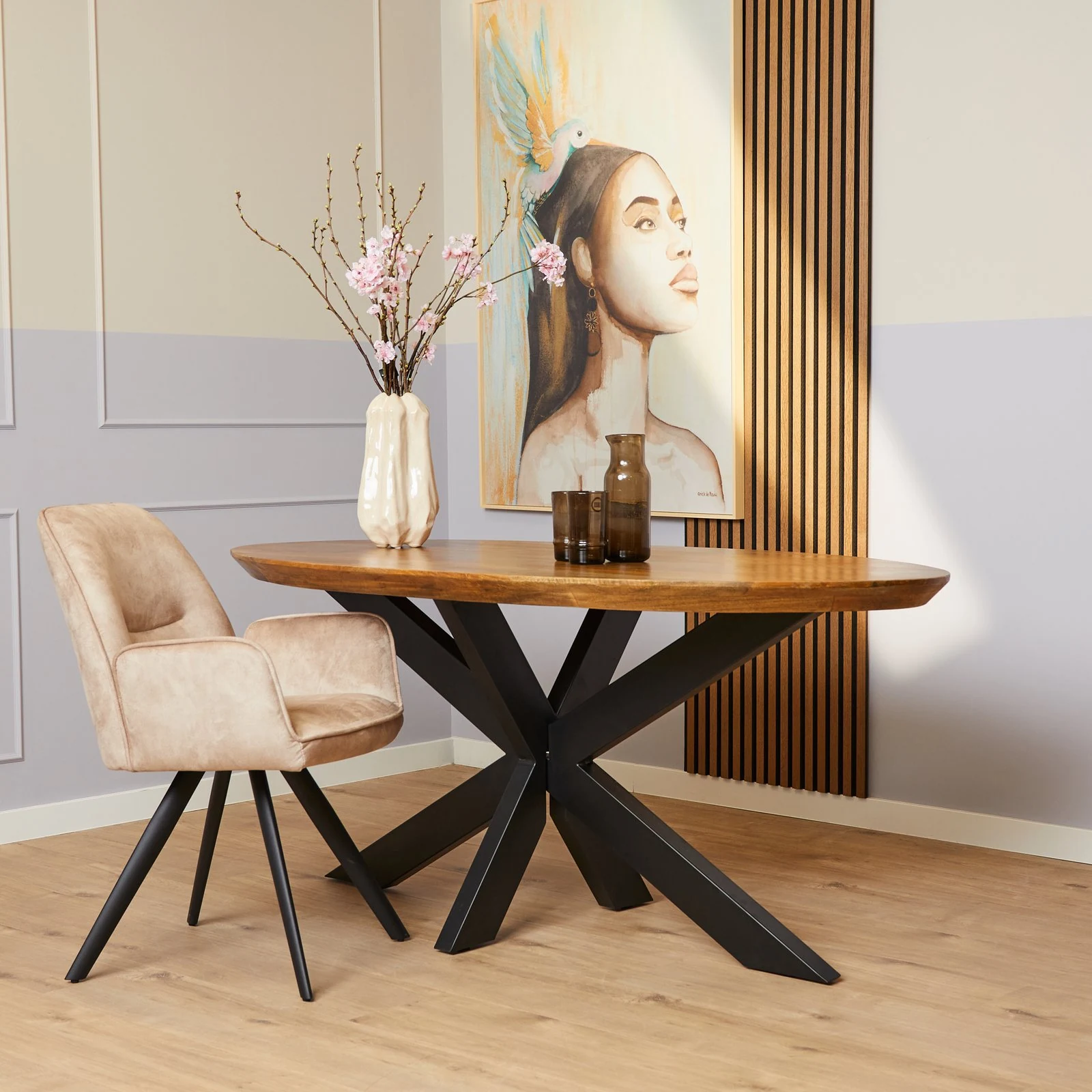 Brandy eettafel | Ovaal | Brandy | 160 cm