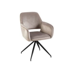 CHAIR EVA TURN ZB-5561 BLACK TAUPE