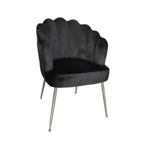 CHAIR NEW PAPATYA 5421 SILVER LEGS BLACK