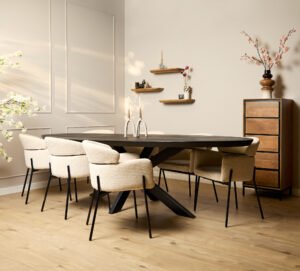Eettafel Brandy Black | 240 cm | Ovaal