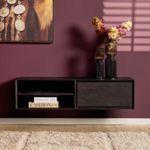 Zwevend tv meubel Ambiance Black | 120 cm