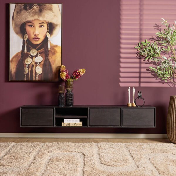 STF-1608-2-1.jpg Zwevend tv meubel Ambiance Black | 200 cm