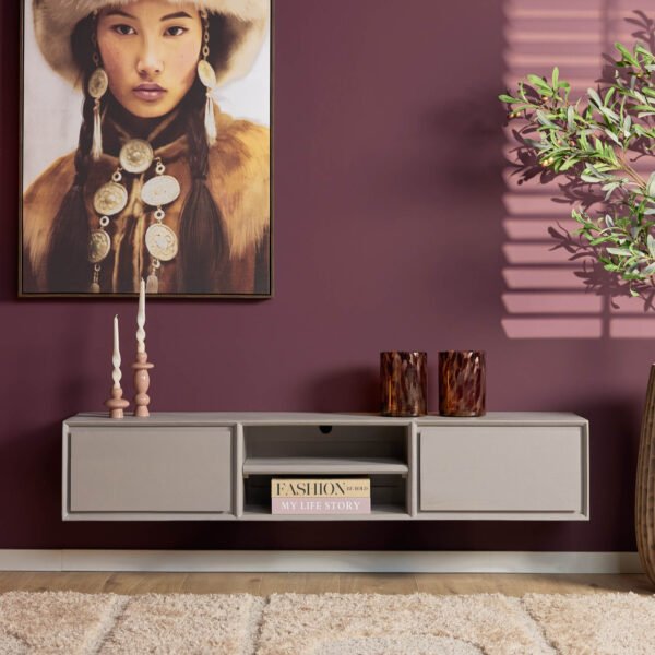 STF-1622-2-1.jpg Zwevend tv meubel Ambiance Taupe | 160 cm