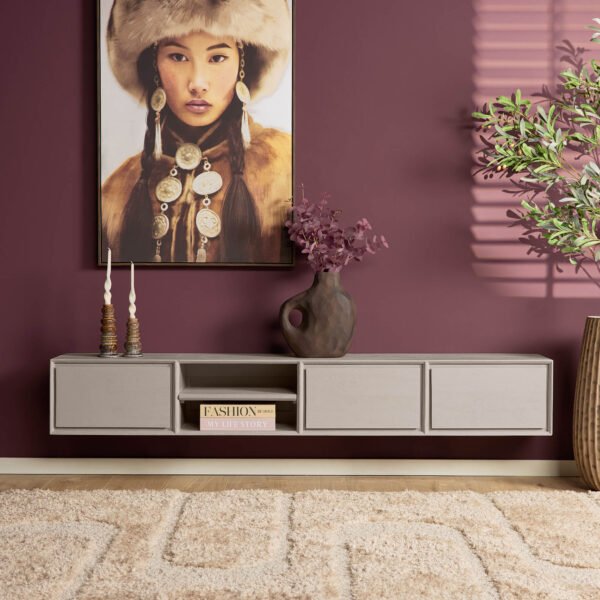STF-1623-2-2.jpg Zwevend tv meubel Ambiance Taupe | 200 cm