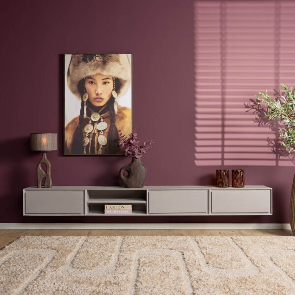 Zwevend tv meubel Ambiance Taupe | 240 cm