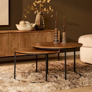 Salontafel Madison Natural | 70 cm | Set van 2