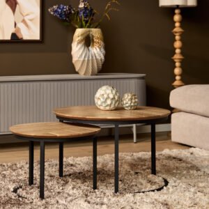 Salontafel Otik Natural Oak | 70 cm | set van 2