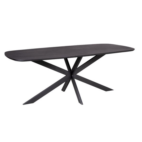 Eettafel Elegance Black | 200 cm | Deens ovaal