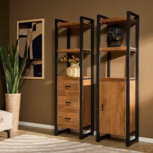 Boekenkast Boaz | 55 cm | drie lades