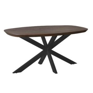 Eettafel Madison Brown | 160 cm | Deens Ovaal | Poot Black
