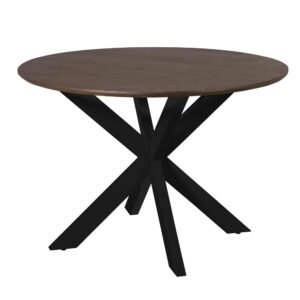 Eettafel Madison Brown | 110 cm | Poot Black